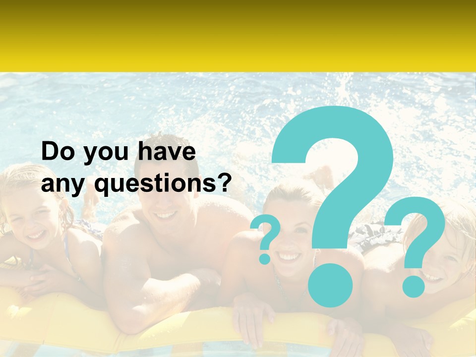 A Group Of People Riding On Top Of An Inflatable Raft PowerPoint Template