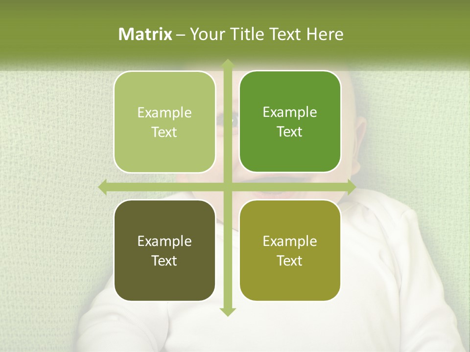 A Baby Laying On Top Of A Green Blanket PowerPoint Template