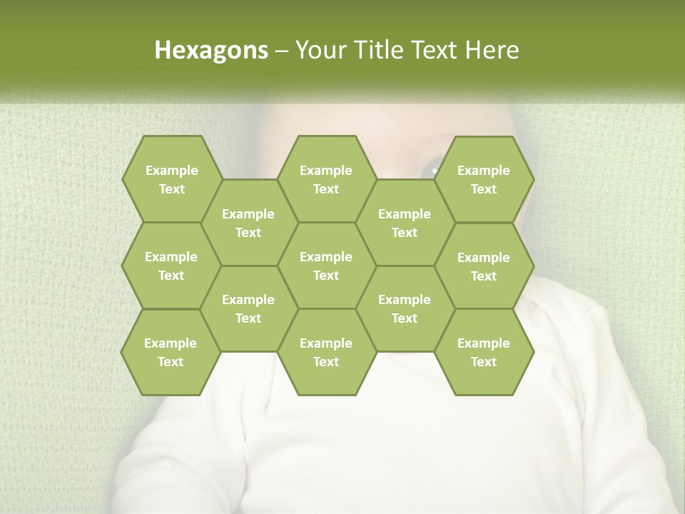 A Baby Laying On Top Of A Green Blanket PowerPoint Template