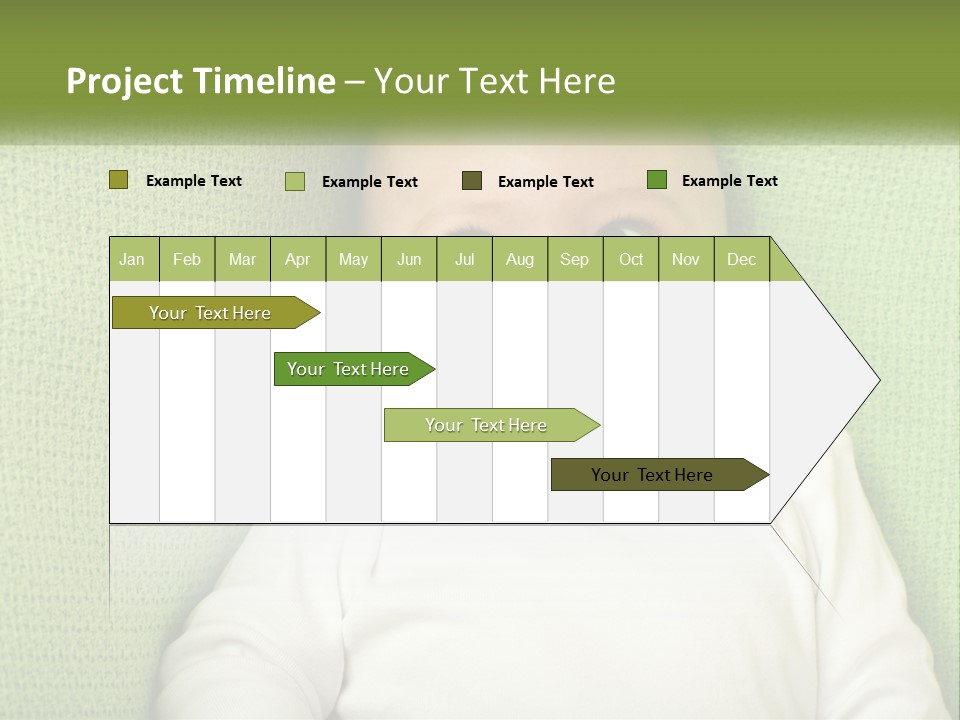 A Baby Laying On Top Of A Green Blanket PowerPoint Template