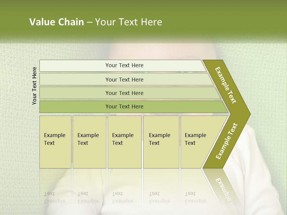 A Baby Laying On Top Of A Green Blanket PowerPoint Template