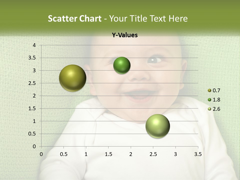A Baby Laying On Top Of A Green Blanket PowerPoint Template