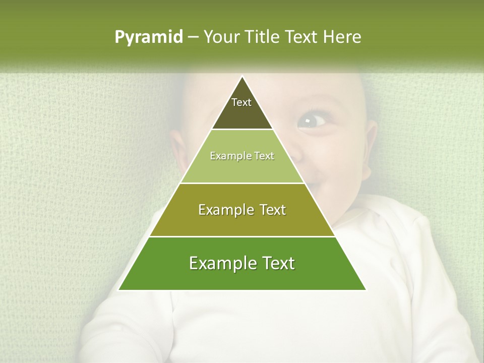 A Baby Laying On Top Of A Green Blanket PowerPoint Template