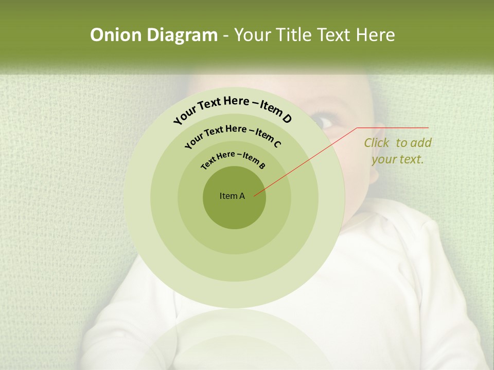 A Baby Laying On Top Of A Green Blanket PowerPoint Template