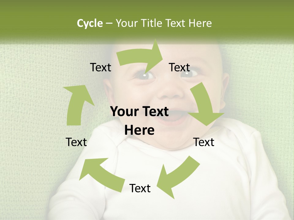 A Baby Laying On Top Of A Green Blanket PowerPoint Template