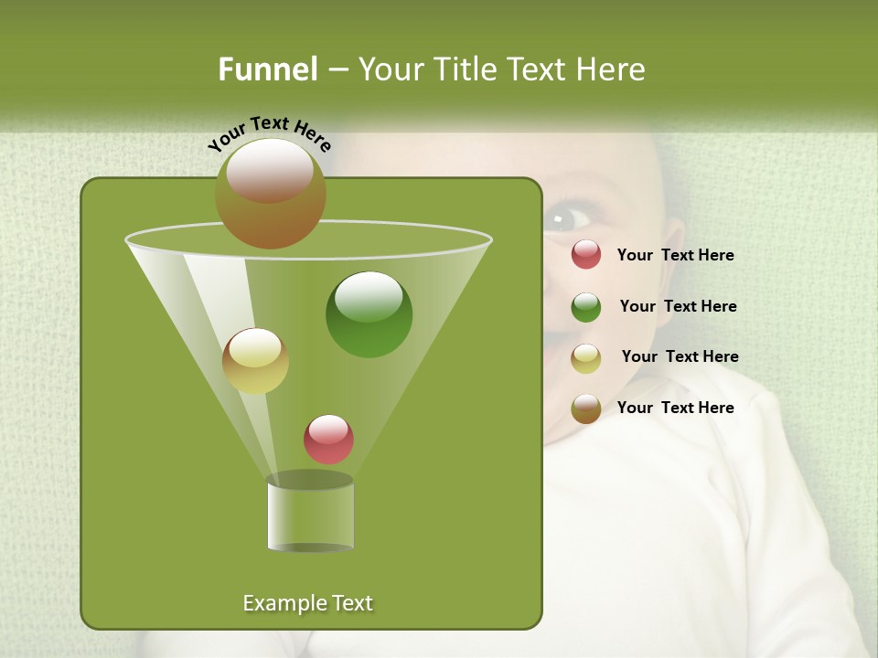 A Baby Laying On Top Of A Green Blanket PowerPoint Template