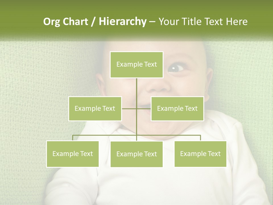 A Baby Laying On Top Of A Green Blanket PowerPoint Template