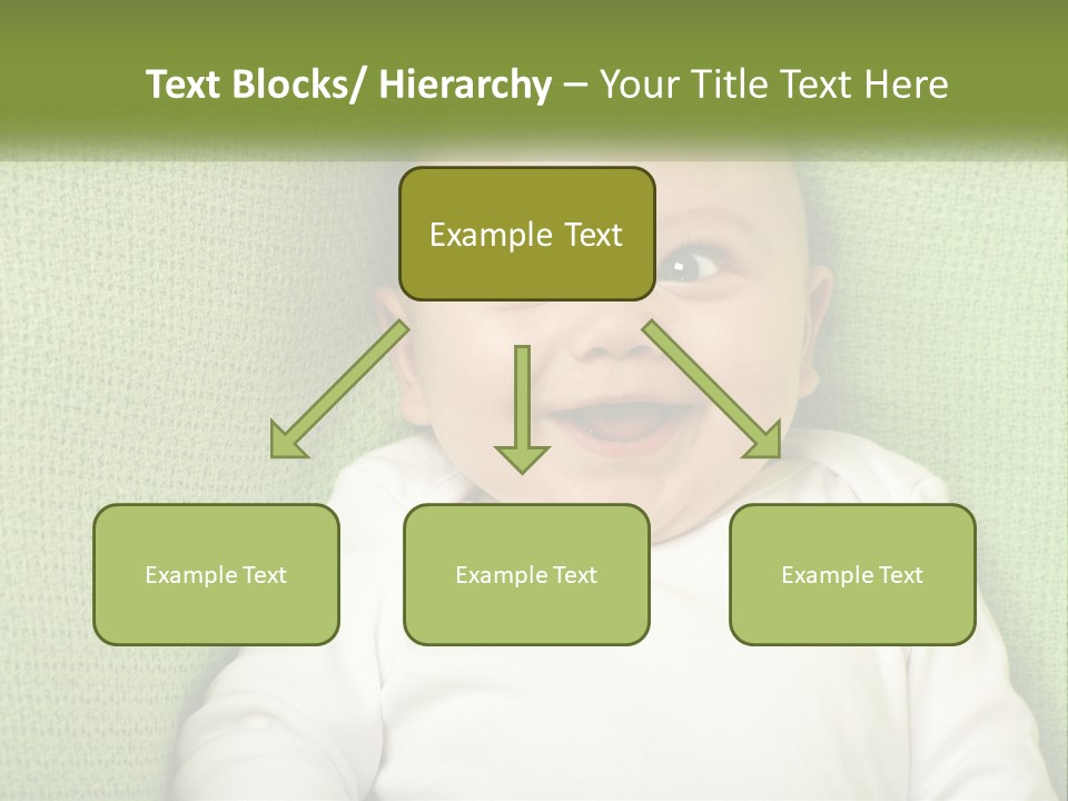 A Baby Laying On Top Of A Green Blanket PowerPoint Template