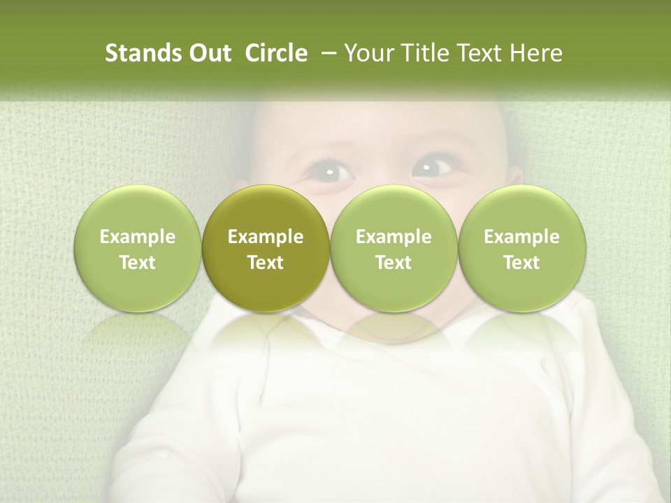 A Baby Laying On Top Of A Green Blanket PowerPoint Template