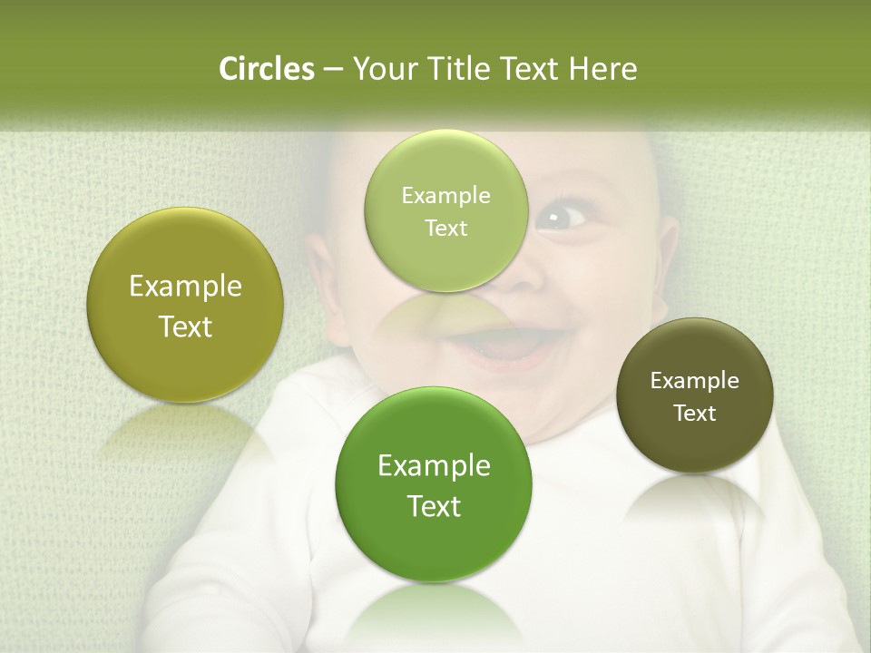 A Baby Laying On Top Of A Green Blanket PowerPoint Template