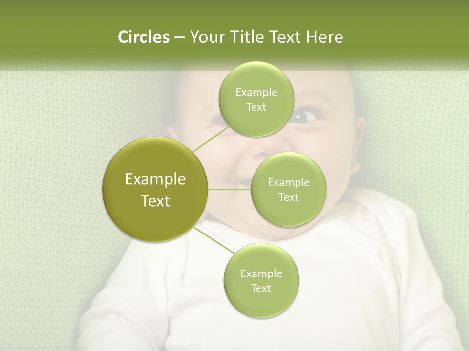A Baby Laying On Top Of A Green Blanket PowerPoint Template