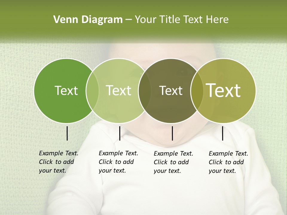 A Baby Laying On Top Of A Green Blanket PowerPoint Template