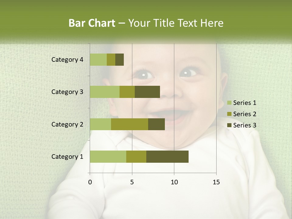 A Baby Laying On Top Of A Green Blanket PowerPoint Template