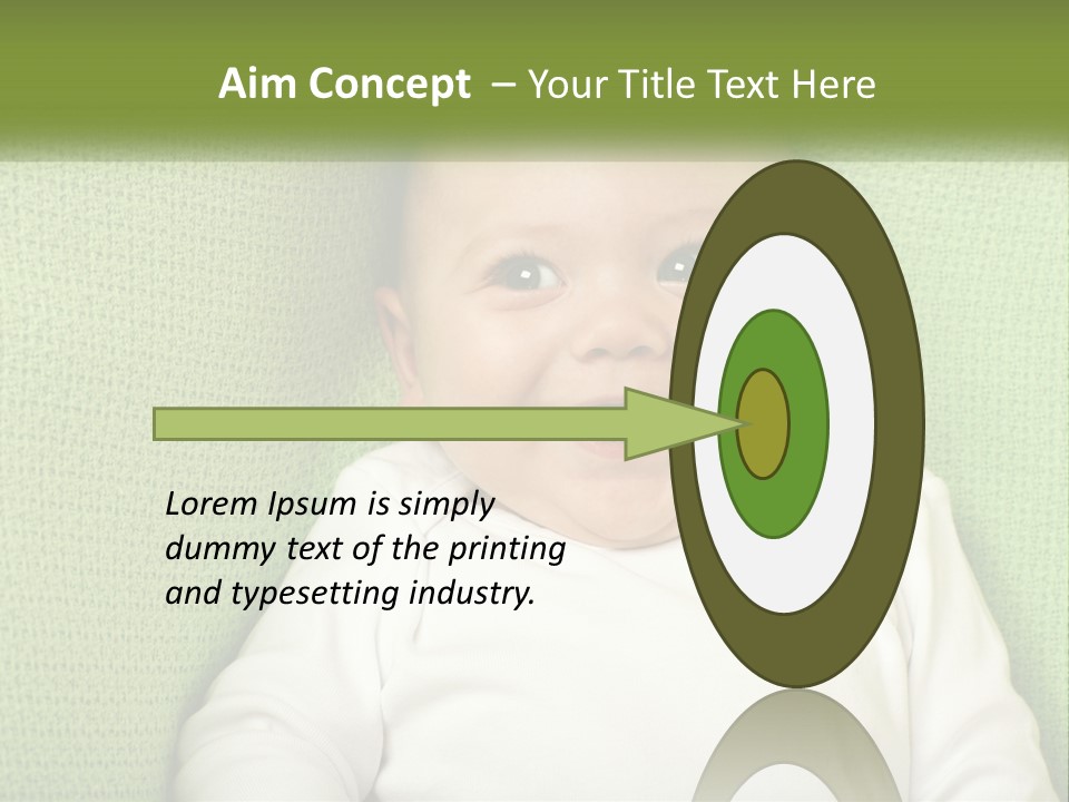 A Baby Laying On Top Of A Green Blanket PowerPoint Template
