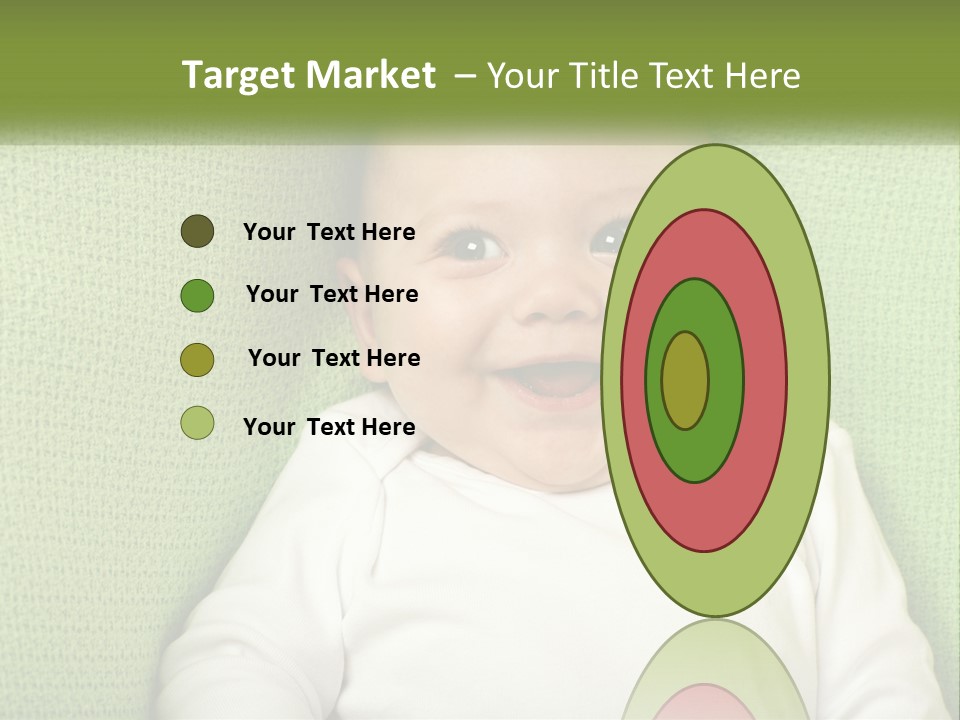 A Baby Laying On Top Of A Green Blanket PowerPoint Template