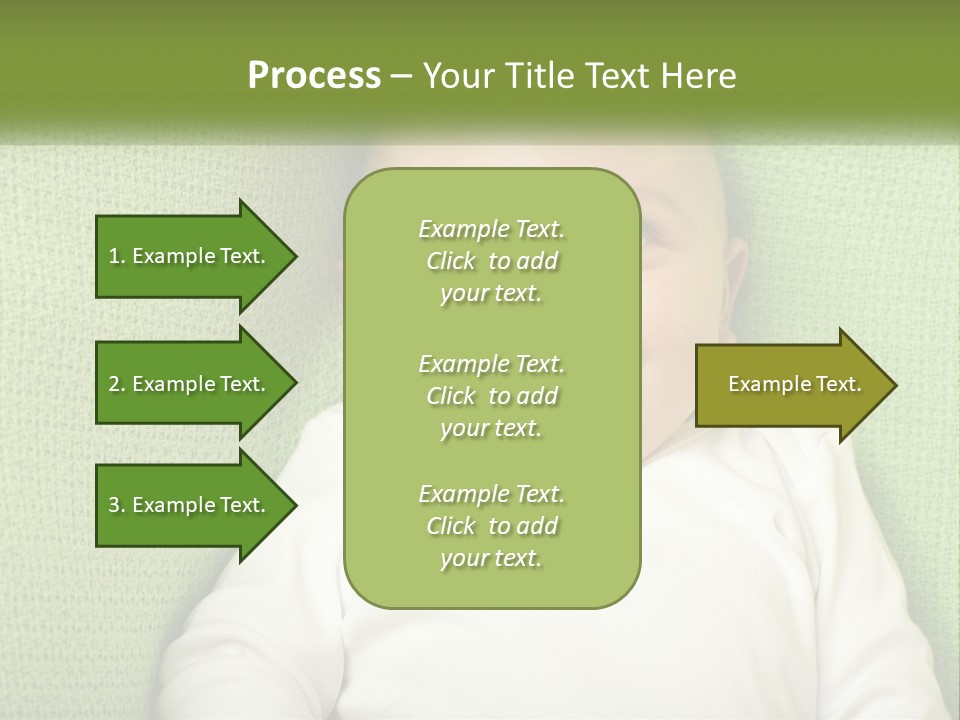 A Baby Laying On Top Of A Green Blanket PowerPoint Template