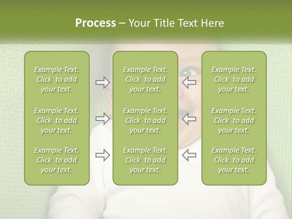 A Baby Laying On Top Of A Green Blanket PowerPoint Template