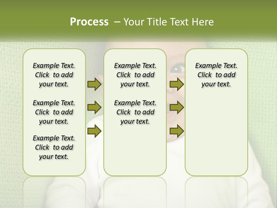 A Baby Laying On Top Of A Green Blanket PowerPoint Template