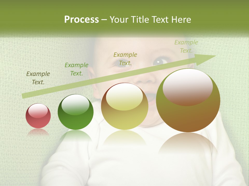 A Baby Laying On Top Of A Green Blanket PowerPoint Template