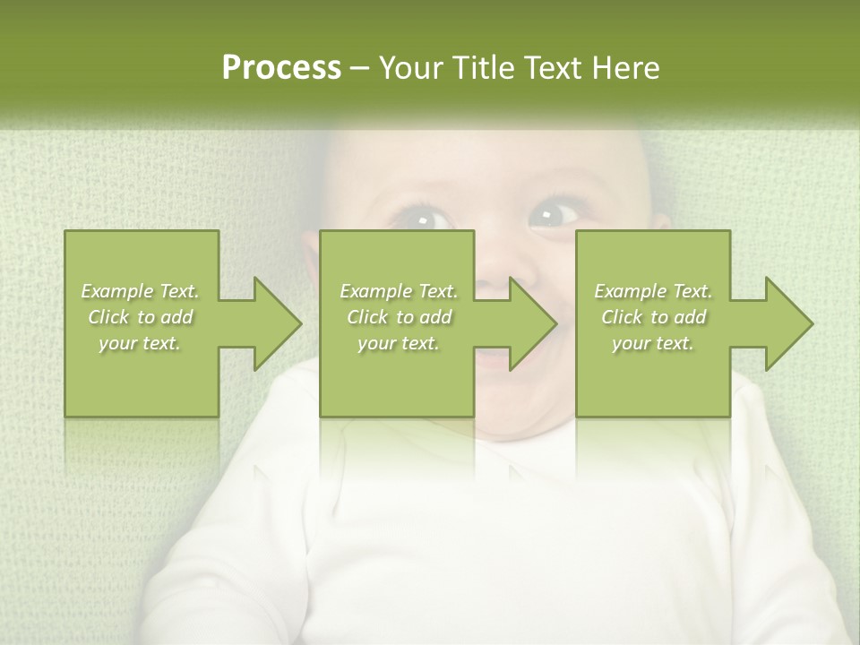 A Baby Laying On Top Of A Green Blanket PowerPoint Template