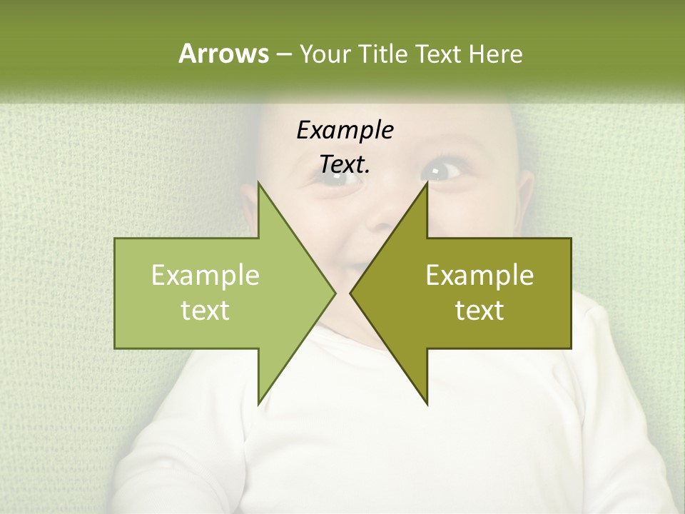 A Baby Laying On Top Of A Green Blanket PowerPoint Template