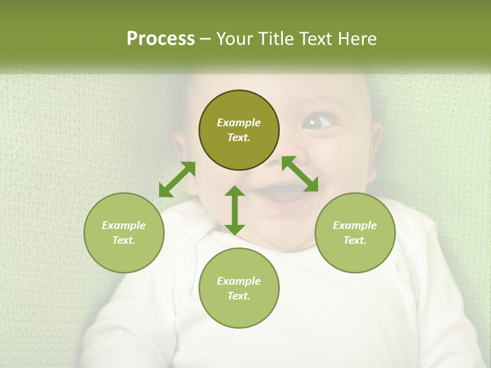 A Baby Laying On Top Of A Green Blanket PowerPoint Template
