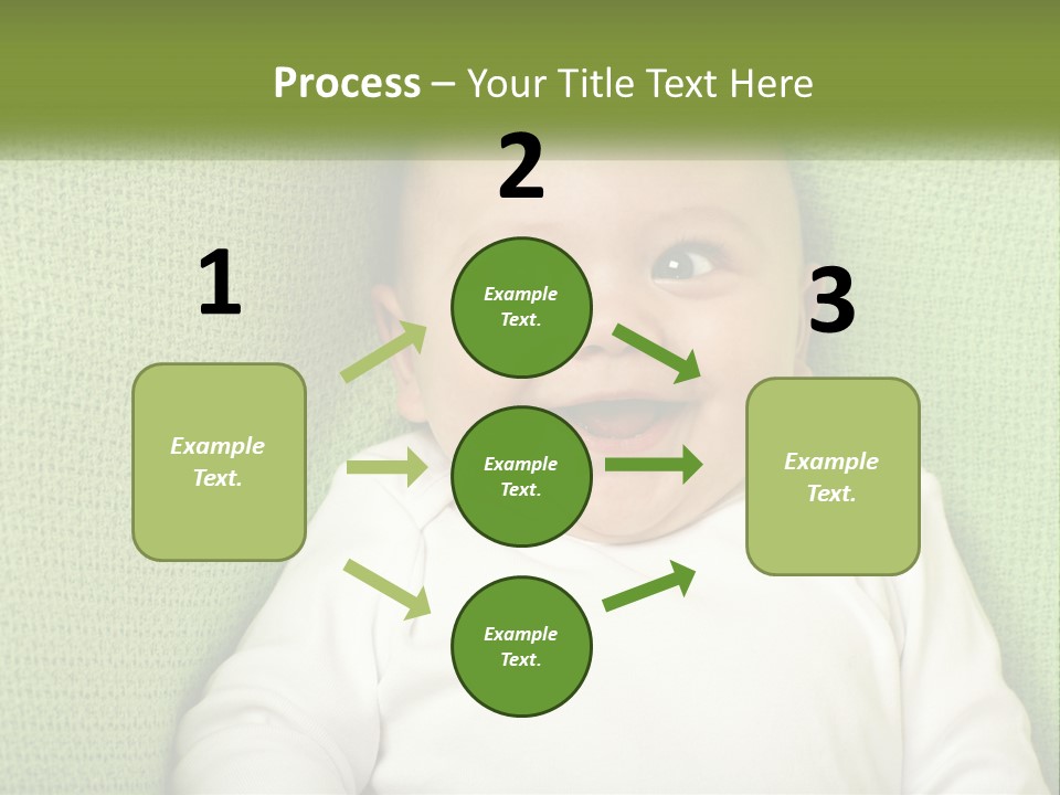 A Baby Laying On Top Of A Green Blanket PowerPoint Template