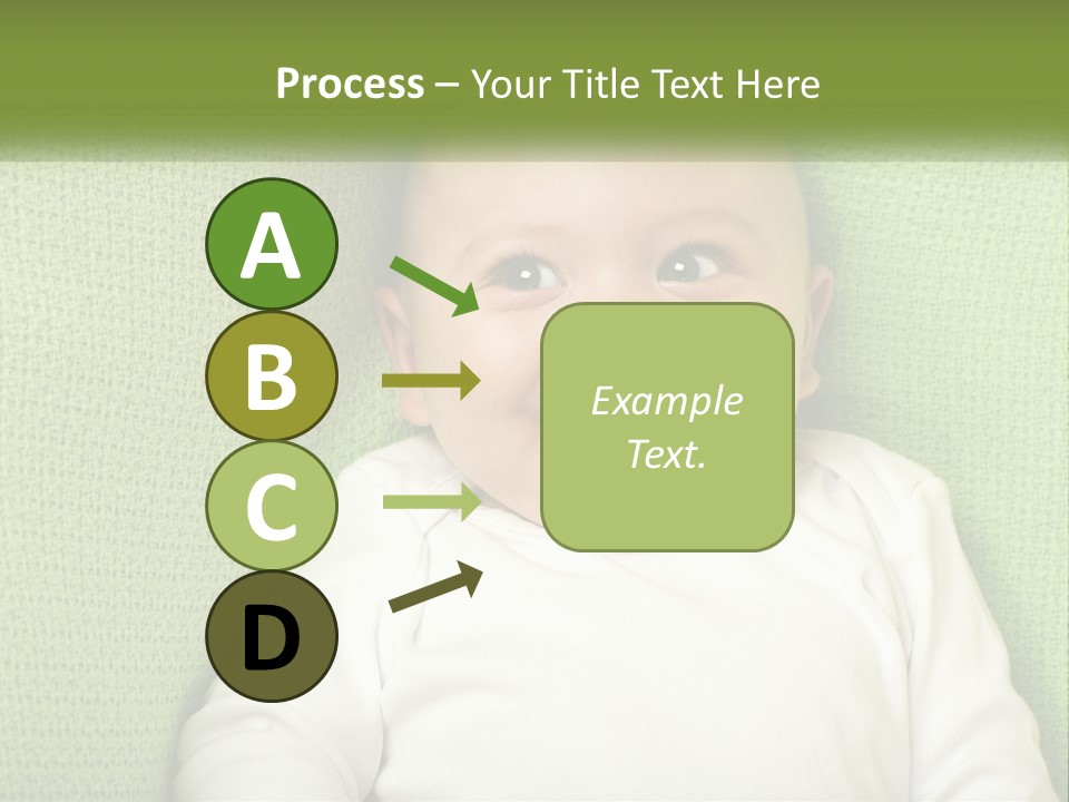 A Baby Laying On Top Of A Green Blanket PowerPoint Template