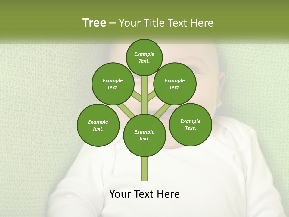 A Baby Laying On Top Of A Green Blanket PowerPoint Template