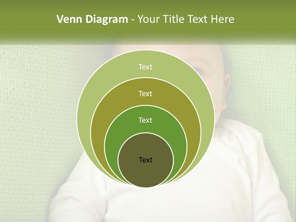 A Baby Laying On Top Of A Green Blanket PowerPoint Template