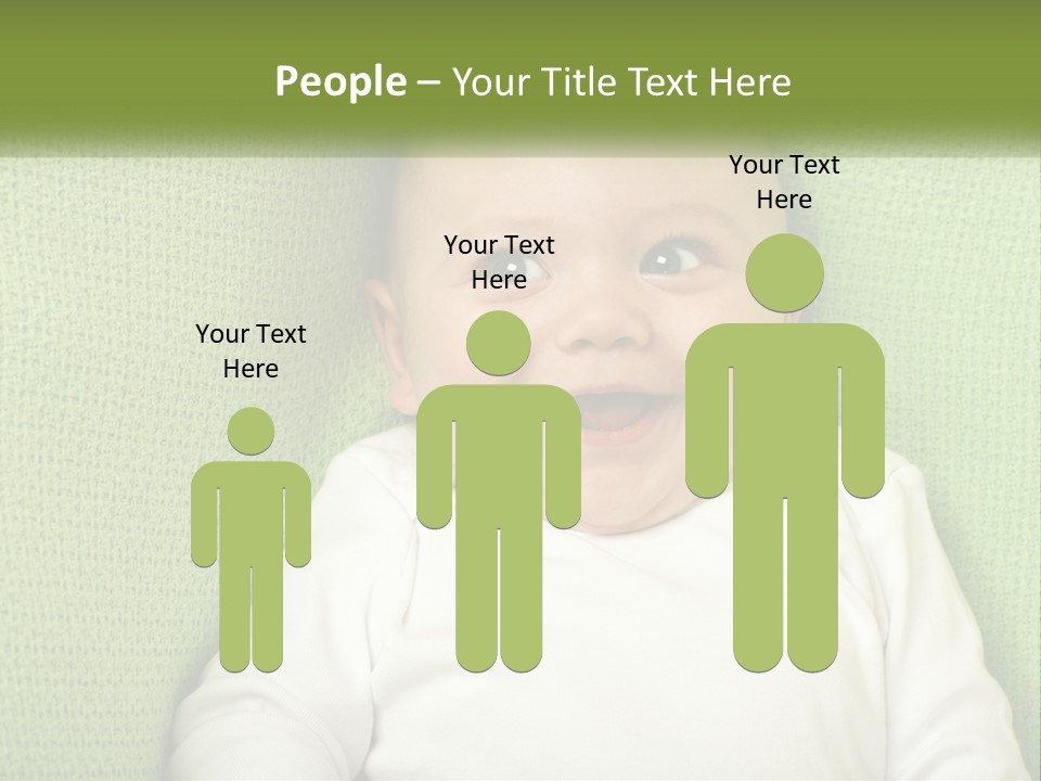 A Baby Laying On Top Of A Green Blanket PowerPoint Template