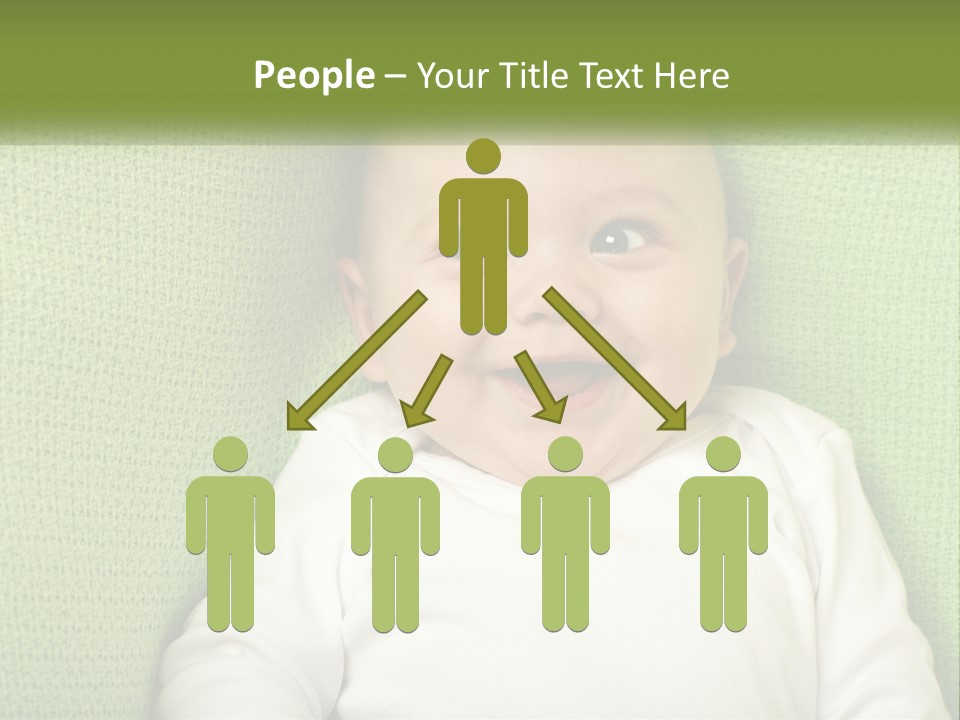 A Baby Laying On Top Of A Green Blanket PowerPoint Template
