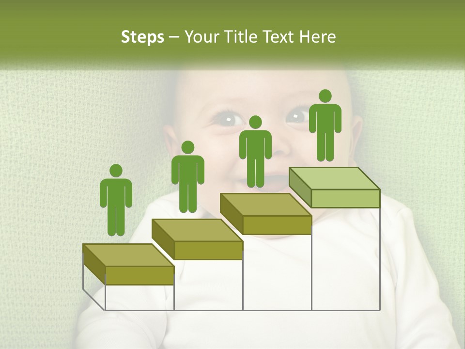 A Baby Laying On Top Of A Green Blanket PowerPoint Template