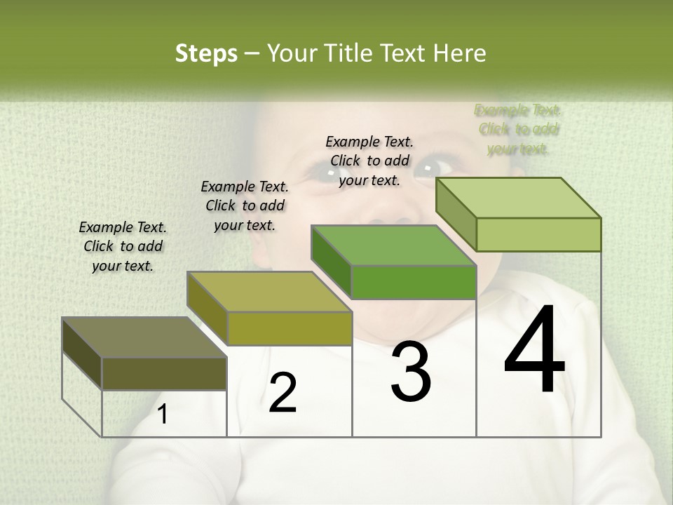 A Baby Laying On Top Of A Green Blanket PowerPoint Template