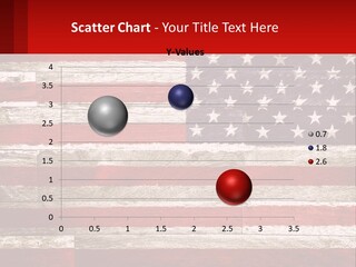 An American Flag On A Wooden Wall With A Red Frame PowerPoint Template
