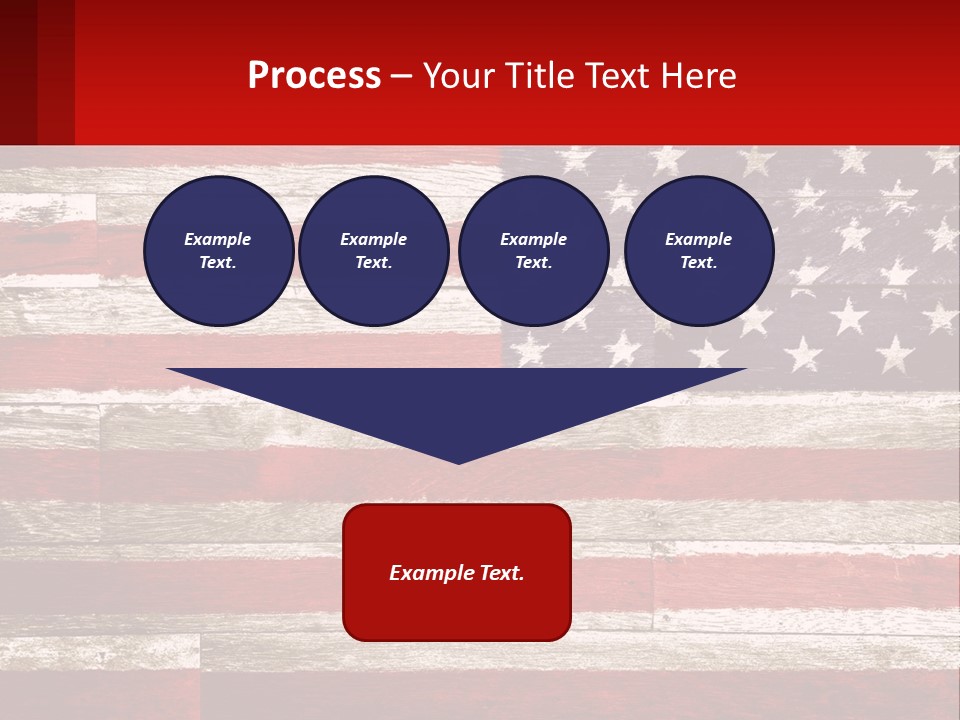 An American Flag On A Wooden Wall With A Red Frame PowerPoint Template