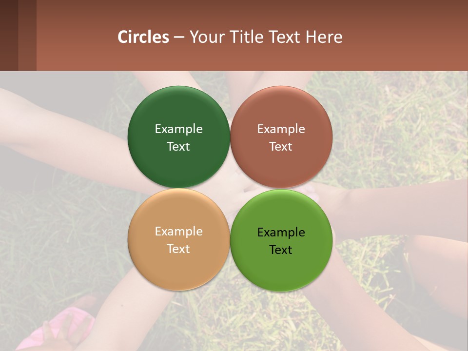 A Group Of People Putting Their Hands Together PowerPoint Template