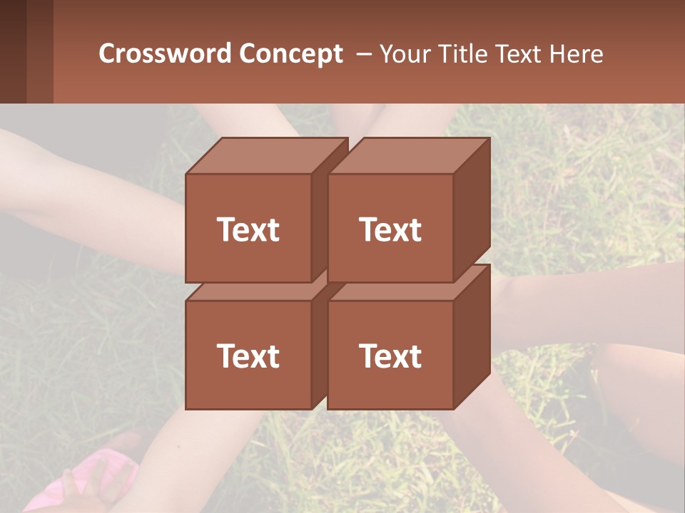 A Group Of People Putting Their Hands Together PowerPoint Template