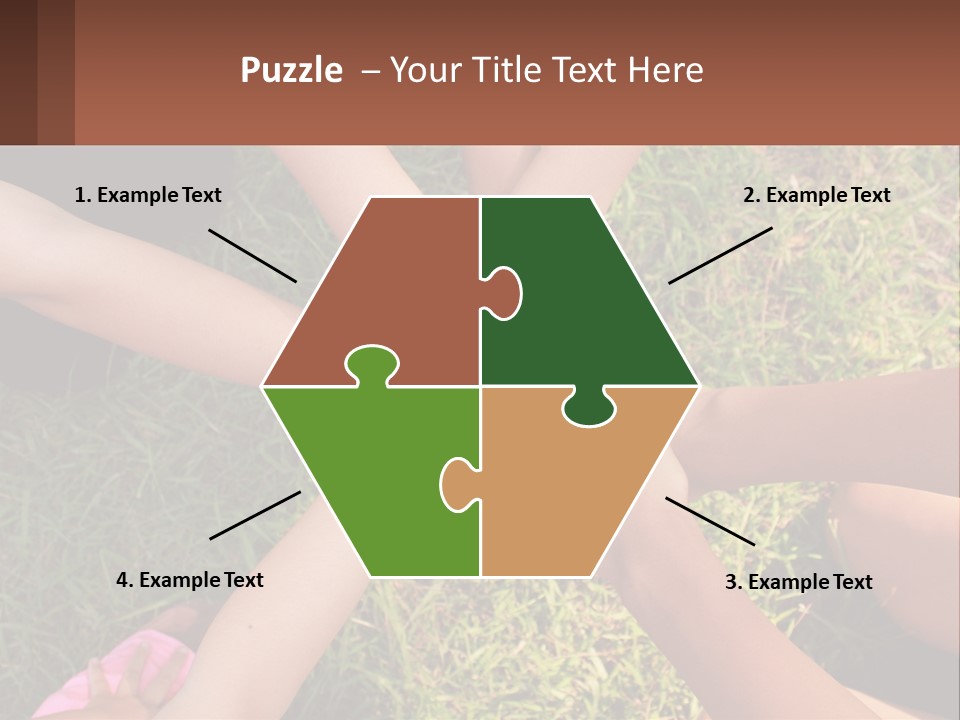 A Group Of People Putting Their Hands Together PowerPoint Template