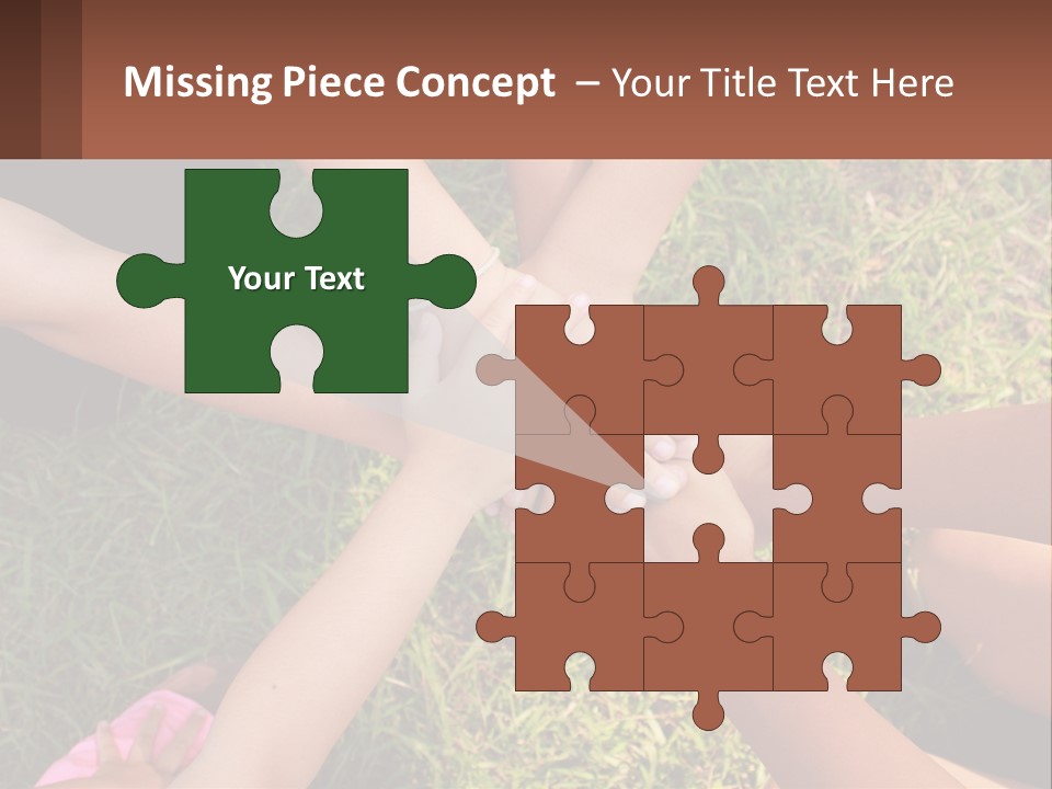 A Group Of People Putting Their Hands Together PowerPoint Template