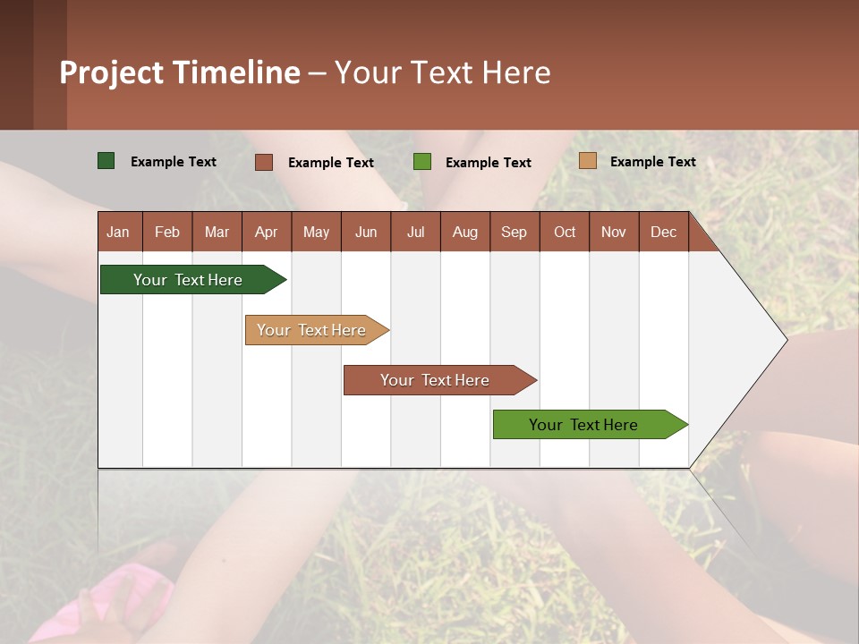 A Group Of People Putting Their Hands Together PowerPoint Template
