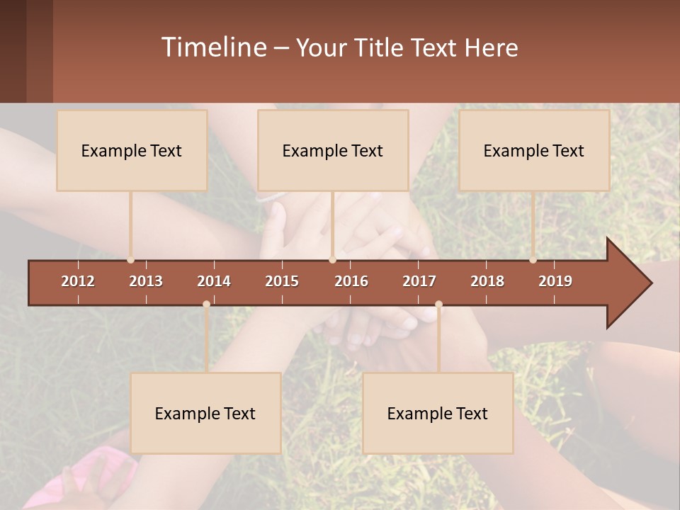 A Group Of People Putting Their Hands Together PowerPoint Template