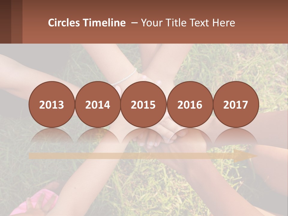 A Group Of People Putting Their Hands Together PowerPoint Template