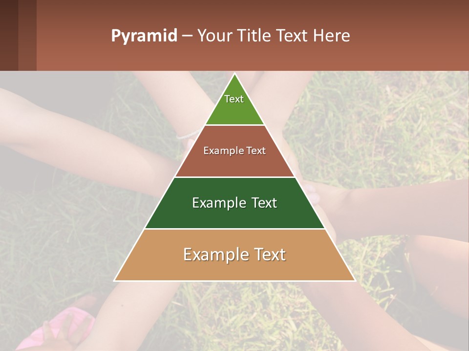 A Group Of People Putting Their Hands Together PowerPoint Template
