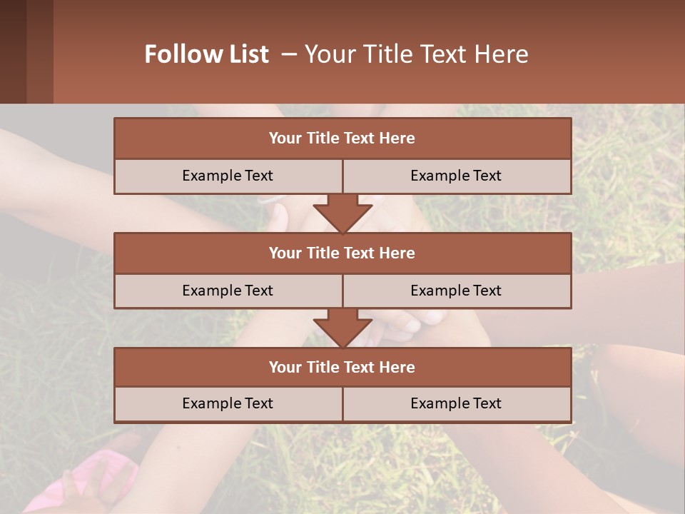 A Group Of People Putting Their Hands Together PowerPoint Template