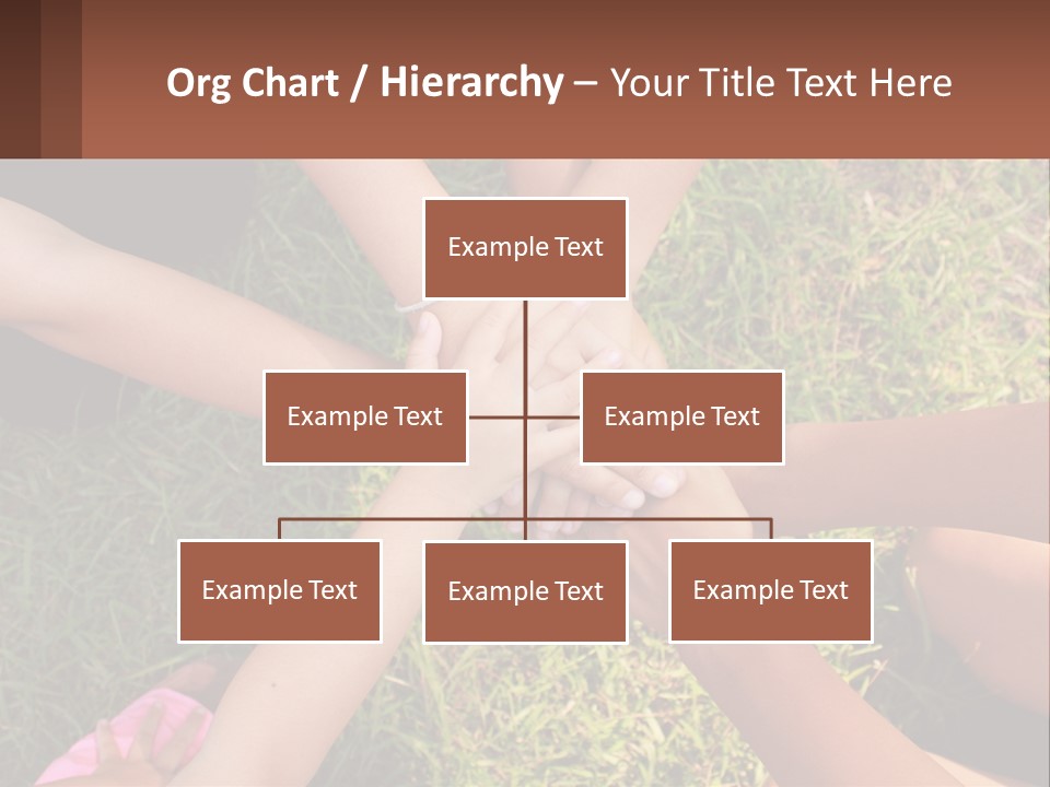 A Group Of People Putting Their Hands Together PowerPoint Template
