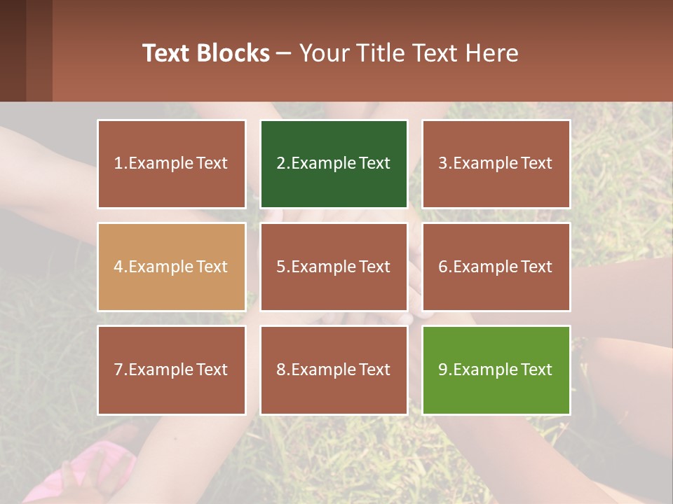 A Group Of People Putting Their Hands Together PowerPoint Template