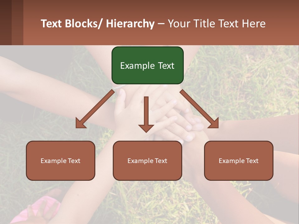 A Group Of People Putting Their Hands Together PowerPoint Template