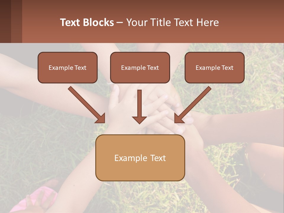 A Group Of People Putting Their Hands Together PowerPoint Template