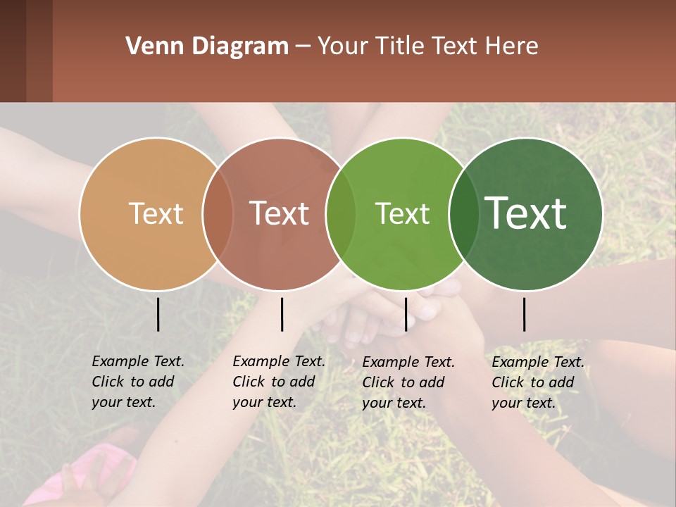 A Group Of People Putting Their Hands Together PowerPoint Template